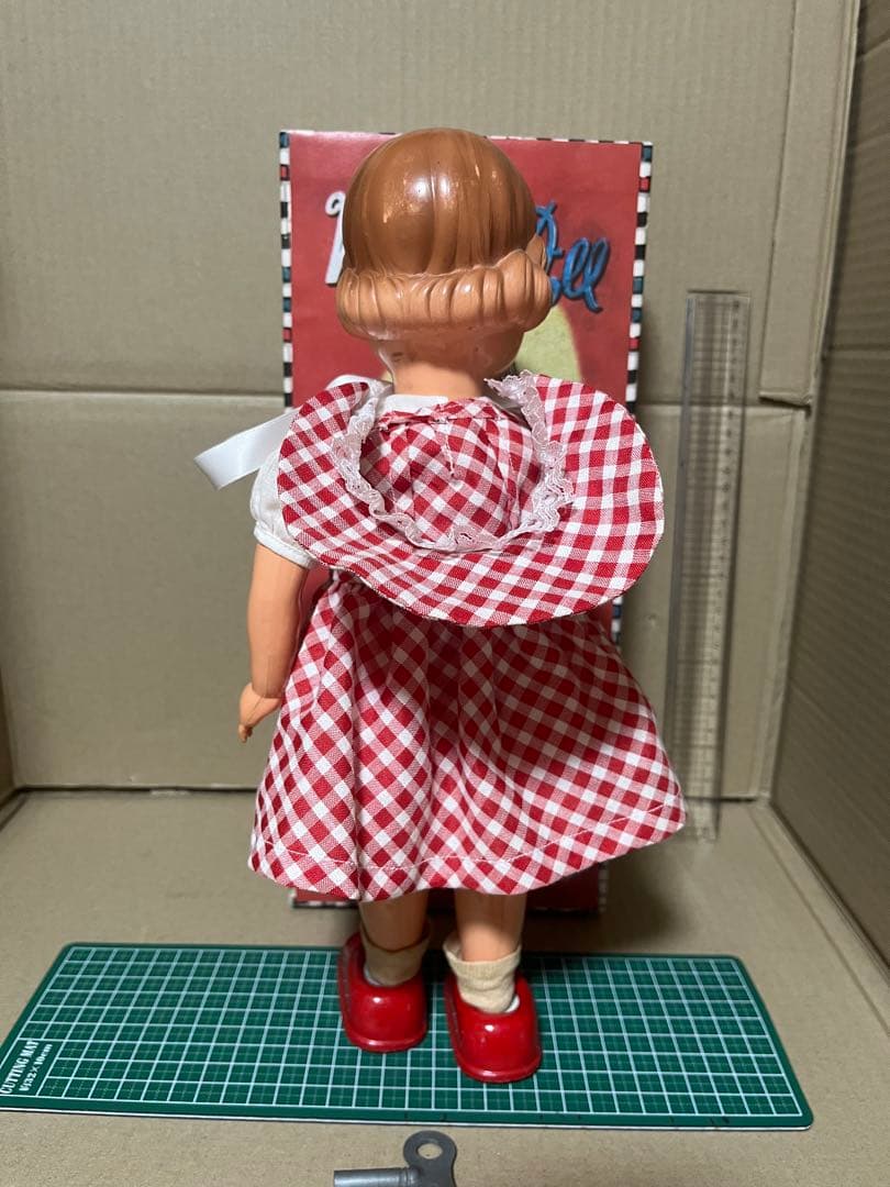 歩行人形★ブリキ★ゼンマイ★箱付