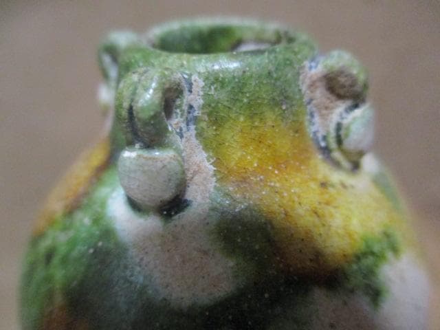 中国　唐三彩　小壺　I32-3