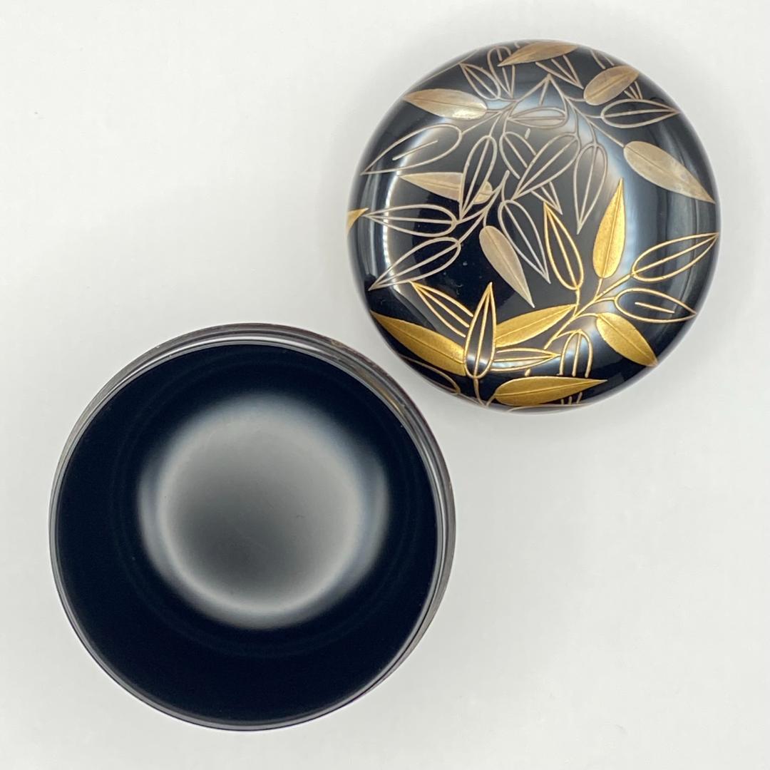 大棗 笹蒔絵　中村恭蔵　共箱入　茶道具　薄茶器　漆芸　伝統工芸品