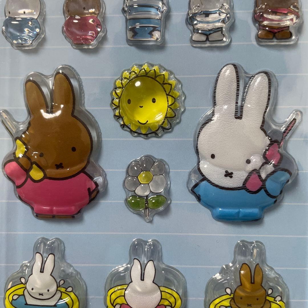韓国限定 miffy ミッフィ ボンボンドロップシール 水色 1点　正規エラー品