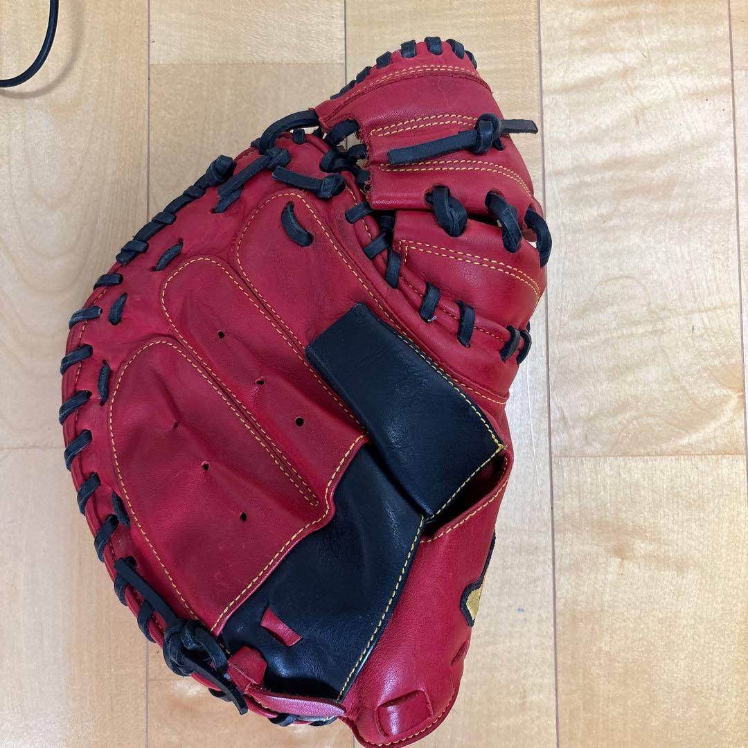 ハタケヤマ　キャッチャーミット　TH-YS2 軟式野球グローブ 赤黒