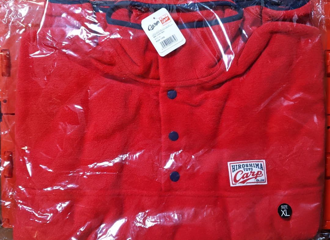 カープフリースジャケット（レッド）！O（XL）サイズ！限定新グッズ完売品！