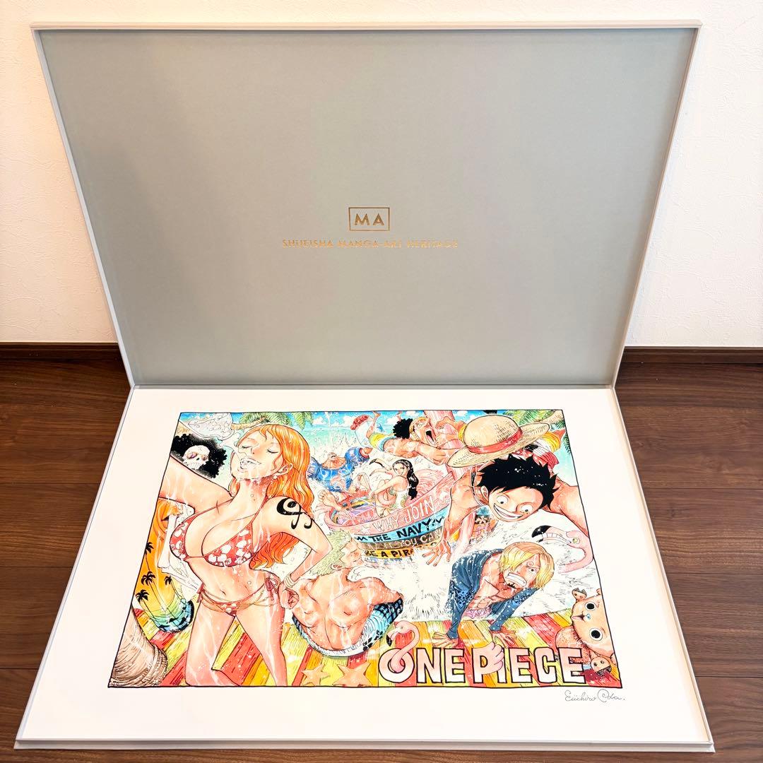 【世界10部限定】集英社マンガアートONE PIECE ワンピース 尾田栄一郎