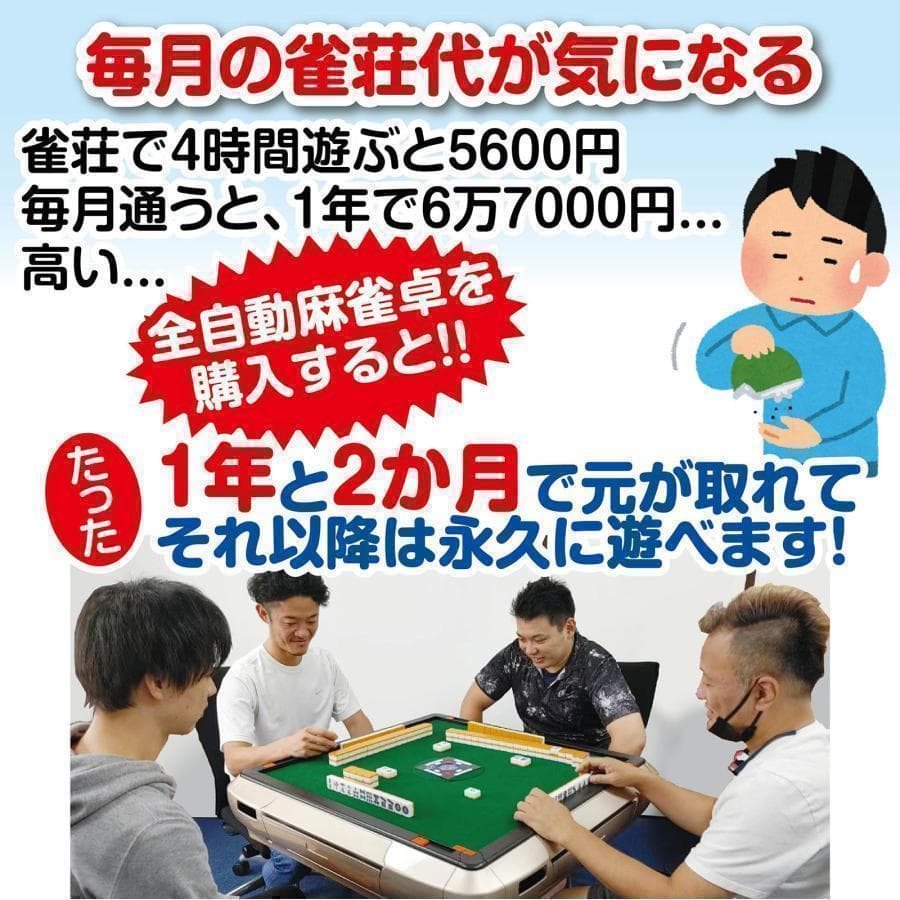 R2129全自動麻雀卓 家庭用 折りたたみ 麻雀卓 33mm マットワインレッド