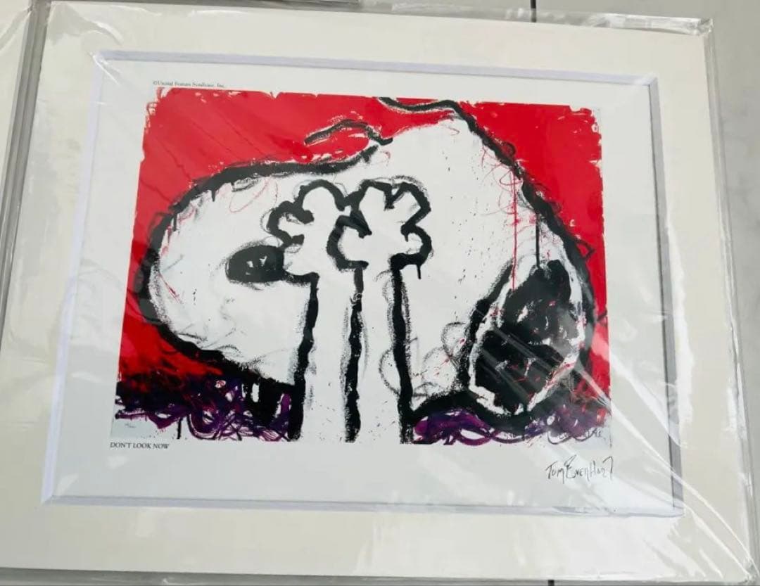 トム•エバーハート　スヌーピー パネルポスター 青いスヌーピー2枚のみ