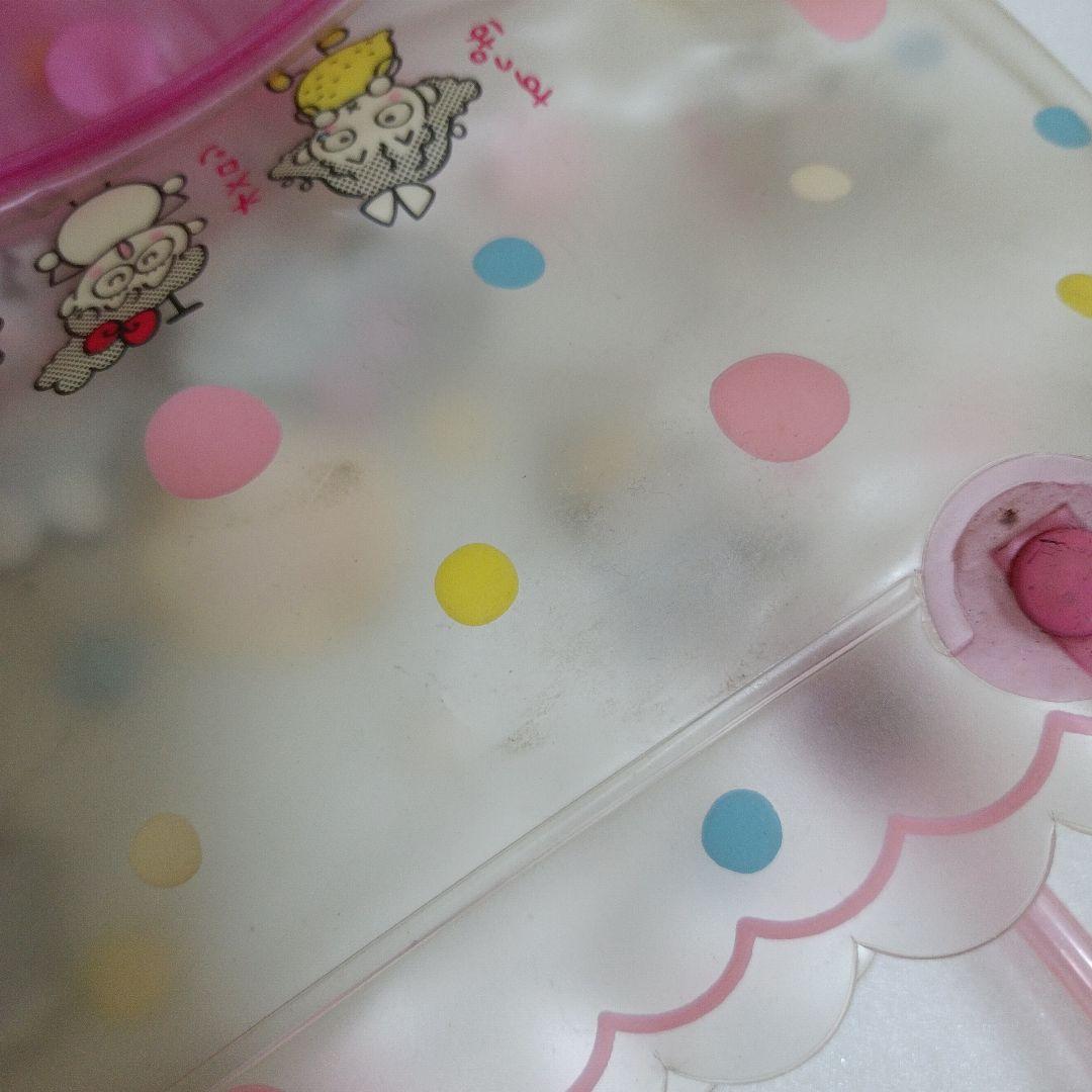 サンリオ　るるる学園　平成レトロ　ビニールバック　プール　フルーツ　水玉