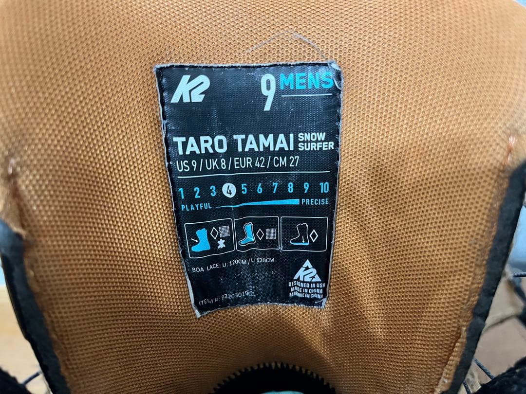 k2 ttブーツ taro tamai gentemstick 27センチ