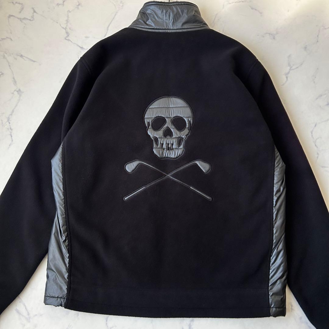 MARK & LONA ダウンジャケット ハイブリッド スカルロゴ ダブルジップ