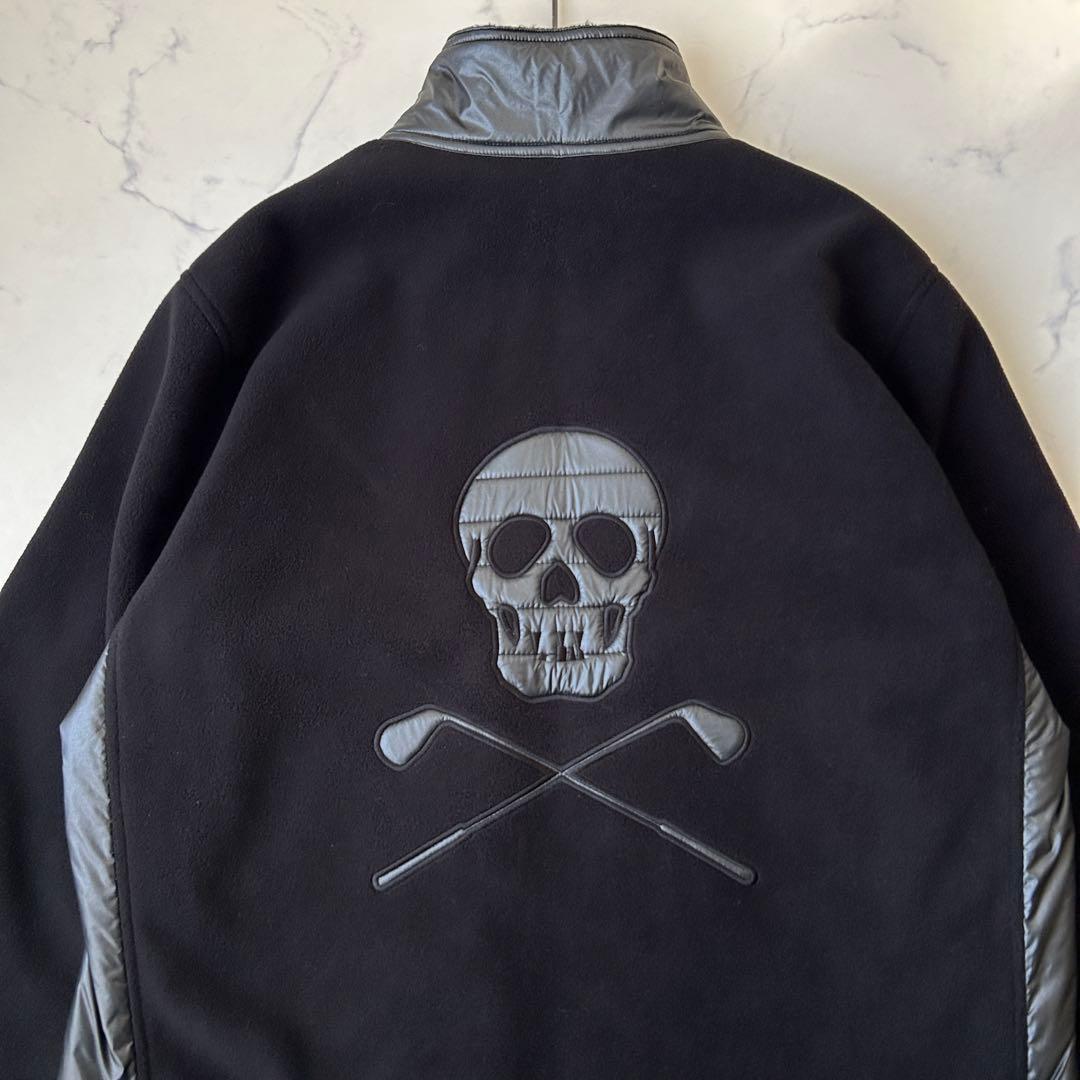 MARK & LONA ダウンジャケット ハイブリッド スカルロゴ ダブルジップ