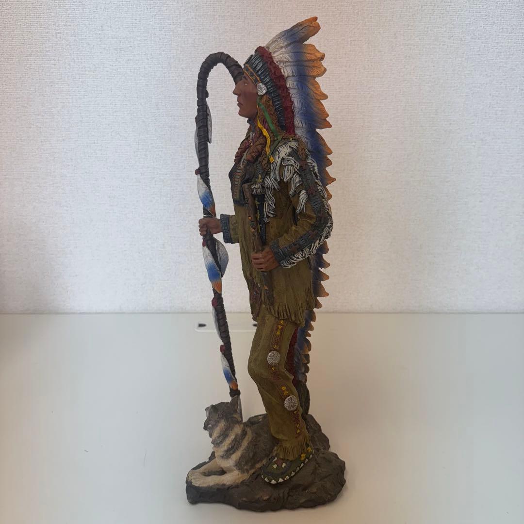 インディアン酋長像 樹脂製 約45cm