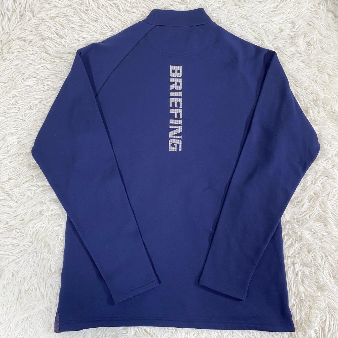 美品　BRIEFING ブリーフィング モックネック ハイネック 長袖　ネイビー