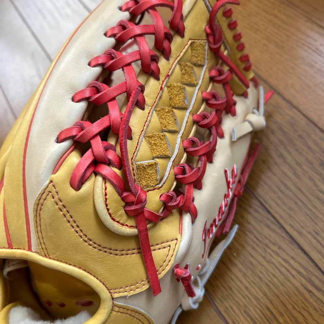 Rawlings 硬式グローブ ベージュ/赤 阪神今岡選手グラブ