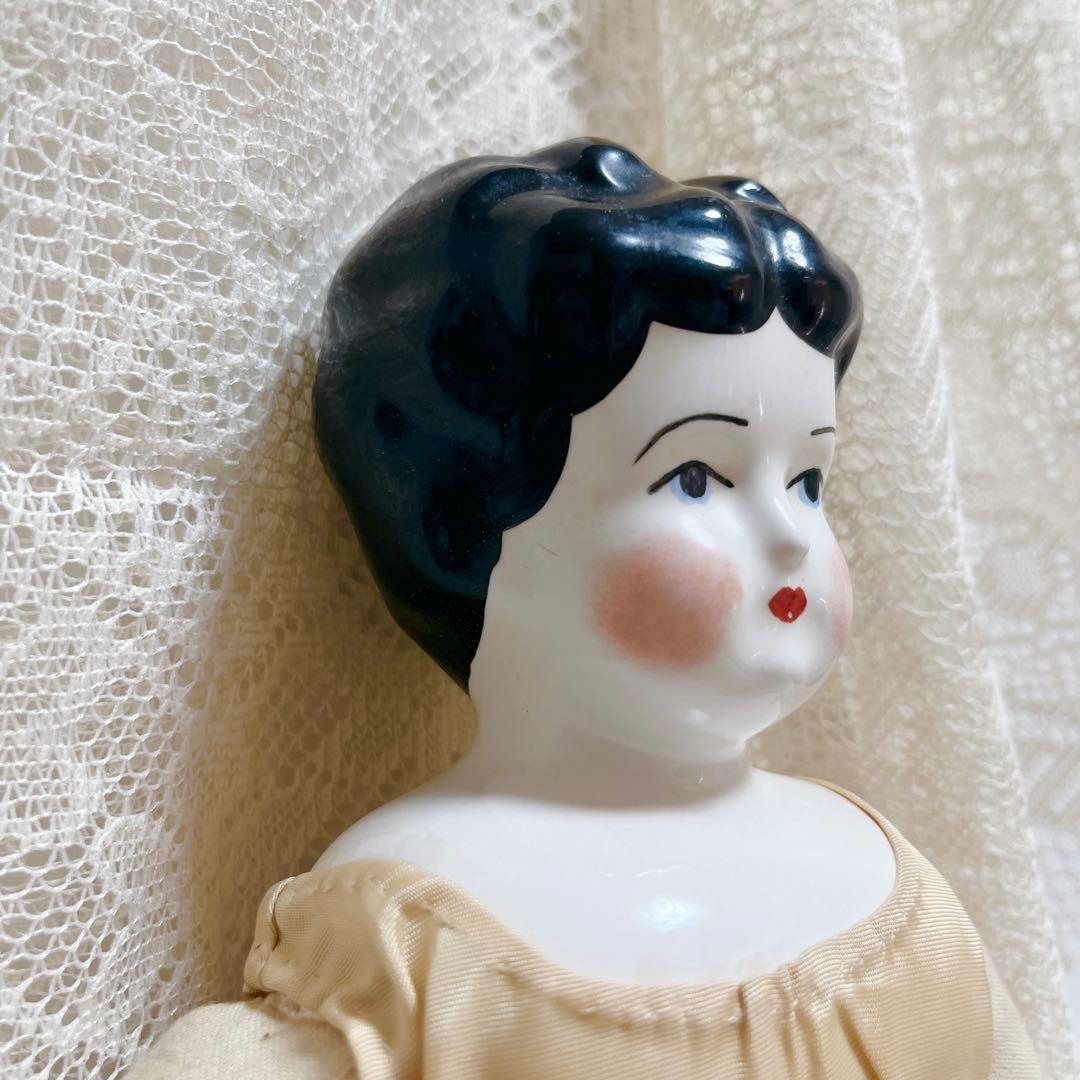 【希少！】チャイナヘッドドール アンティーク ビスクドール 陶器人形　35cm