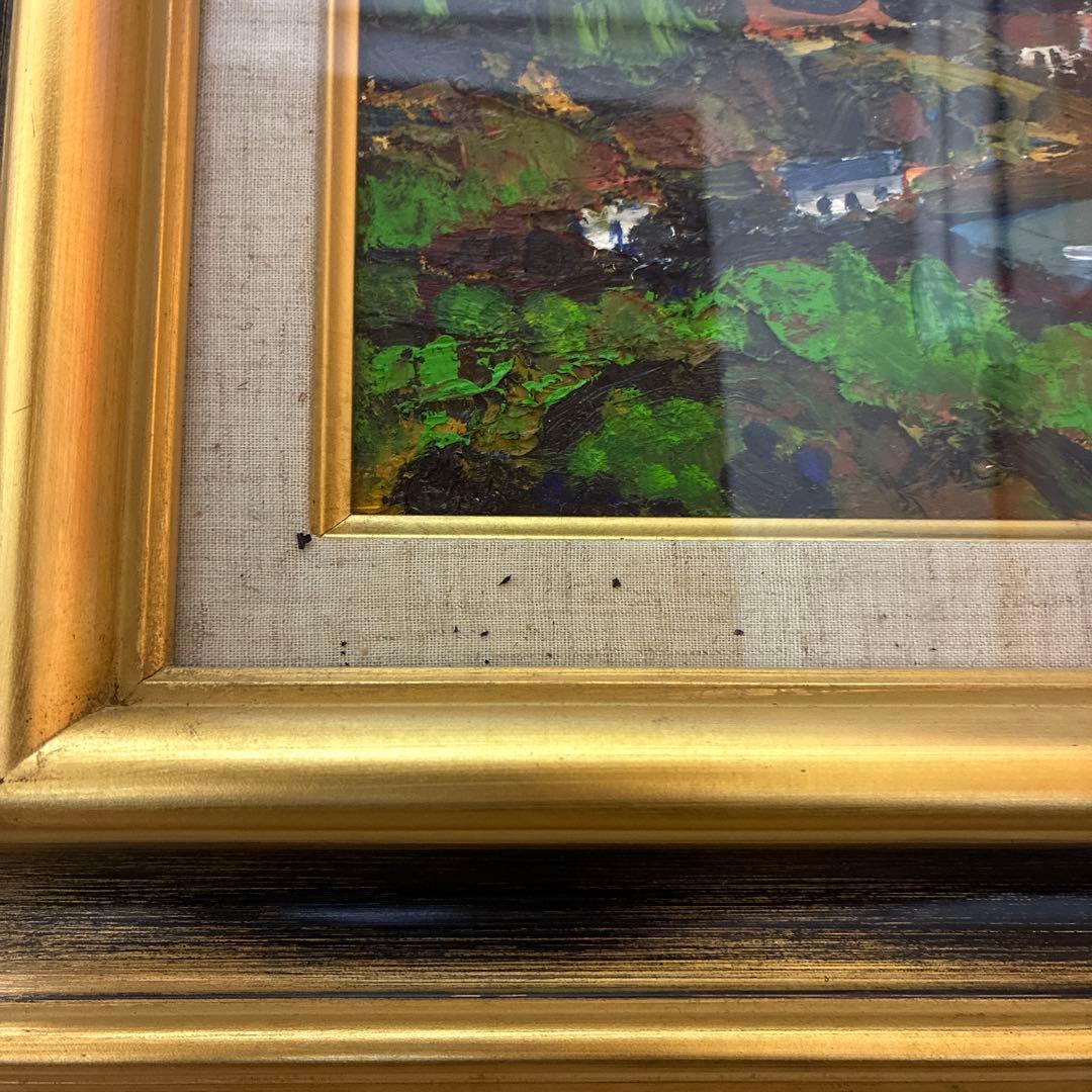 絵画: 松田茂　山中湖富士（赤富士）　油絵