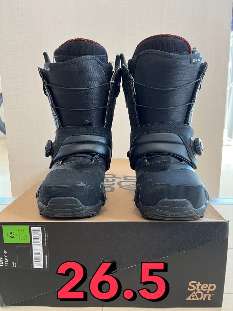 Burton Ion ステップオン　スノーボードブーツ 26.5㎝　メンズ　黒