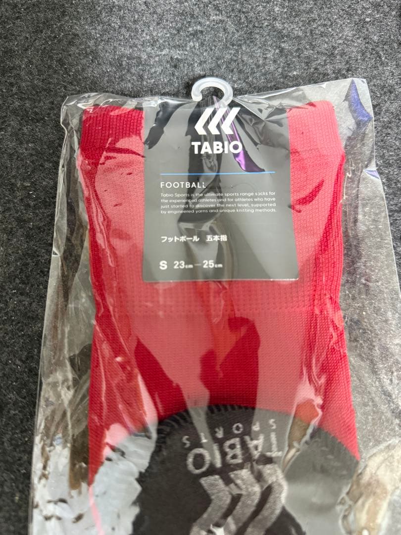 タビオ 5本指ソックスS 23〜25センチ レッド２点 オレンジ２点セット