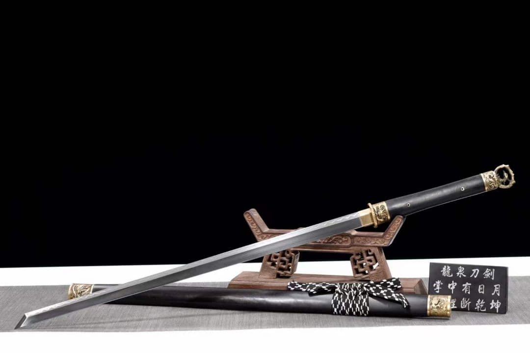 竜鳳唐横刀（烏木焼刃金） 古兵器 武具　刀装具　日本刀　模造刀 居合刀 長尺