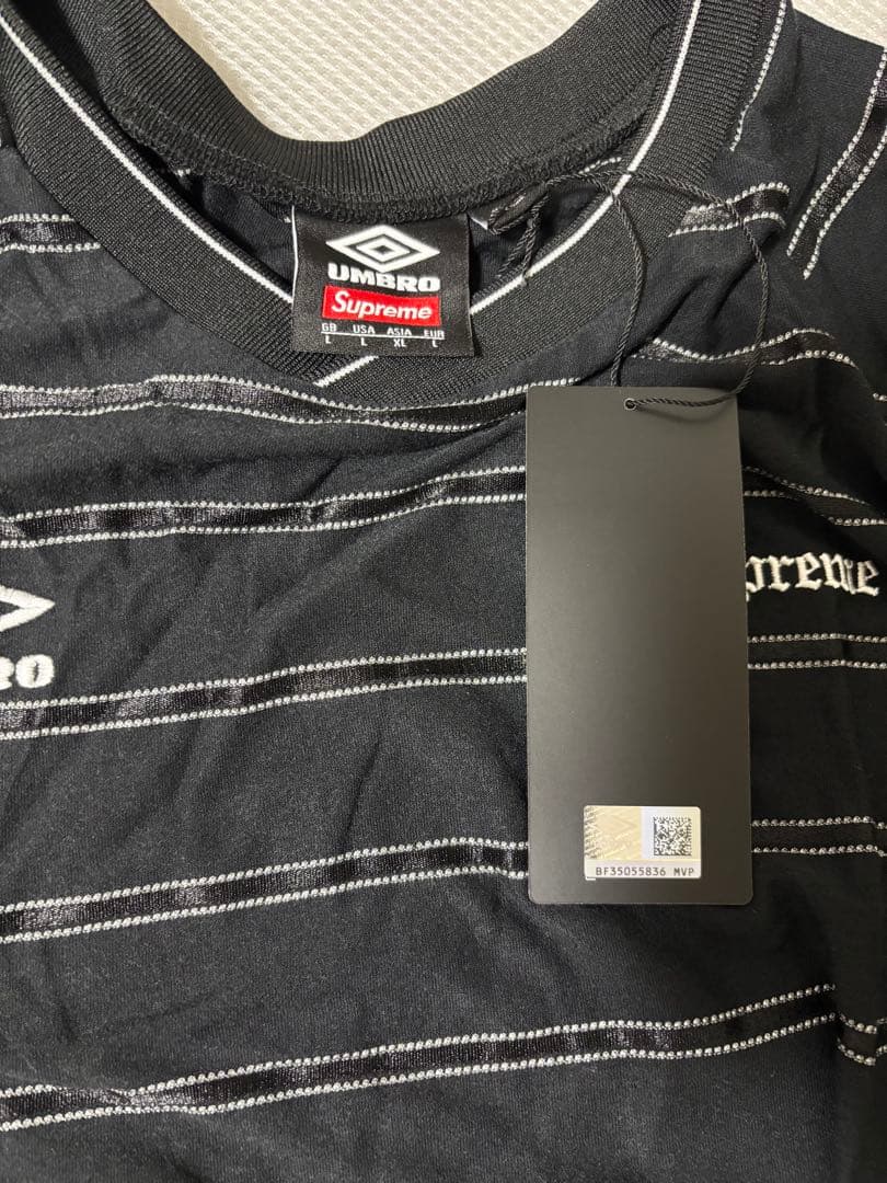 Umbro x Supreme ブラックストライプシャツ2025