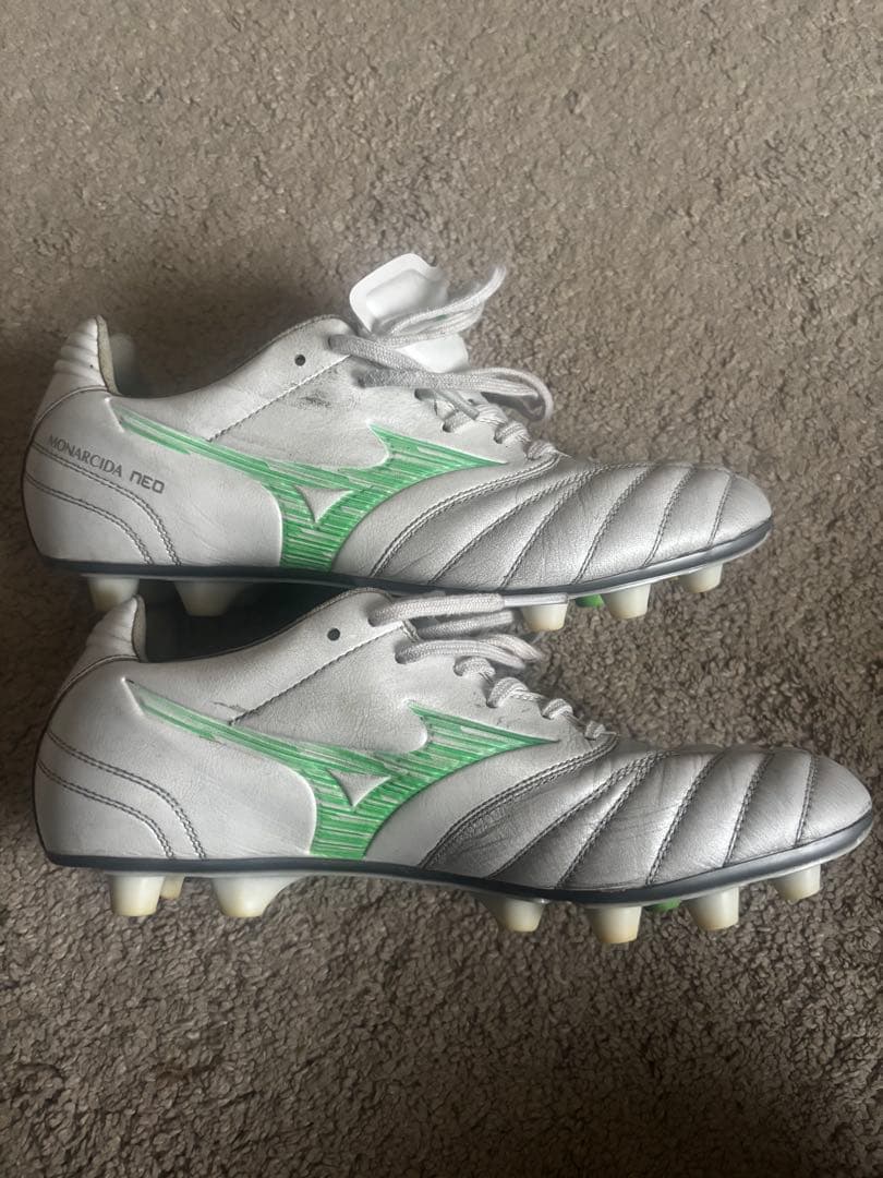 Mizuno モナルシーダシューズ シルバー/グリーン25.5