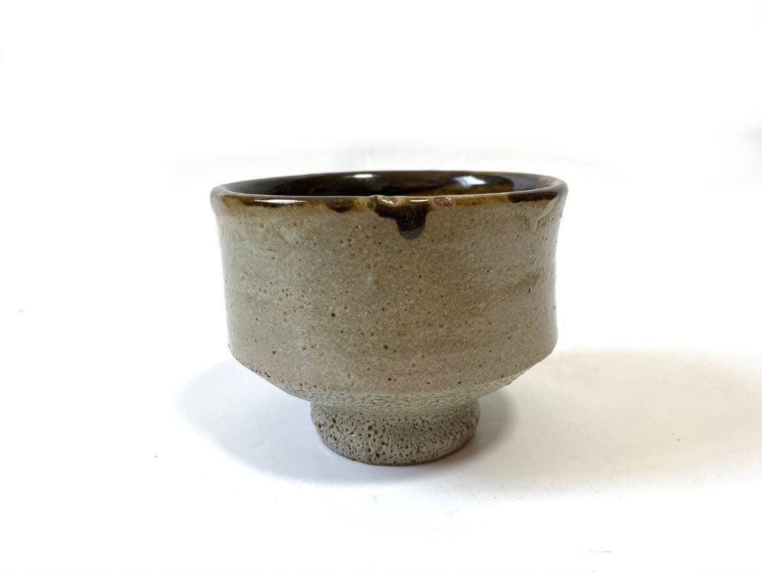 陶芸家　人間国宝　浜田庄司　濱田庄司　縁黒　茶碗　皮鯨　抹茶碗　益子焼　共箱