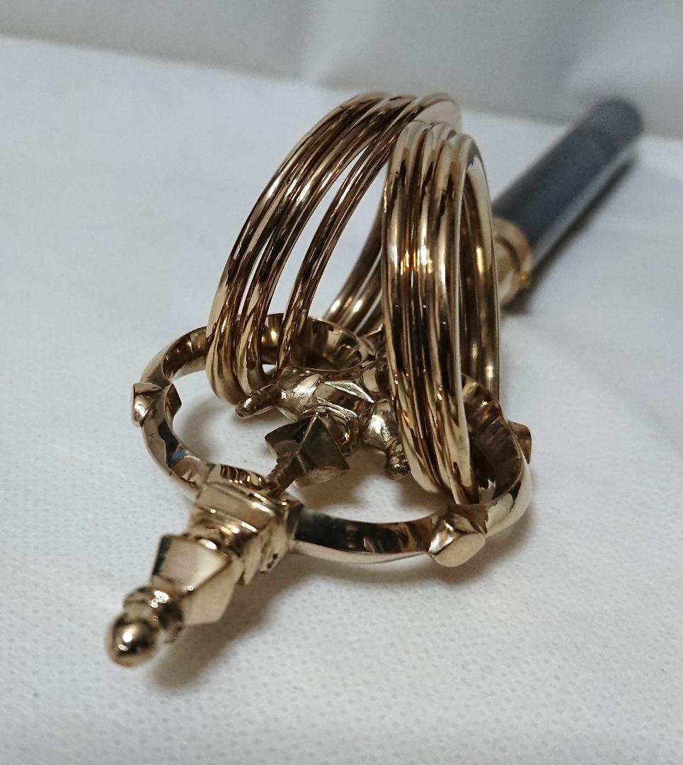 ✶金属工芸品✶錫杖 六環 真鍮製 本焼 黒檀柄付 京都 仏具・密教・山伏・修験道