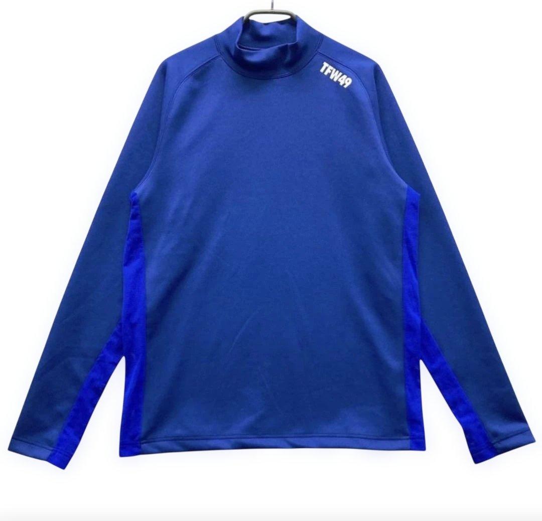 TFW49 青 長袖ハイネックシャツ　サイズL
