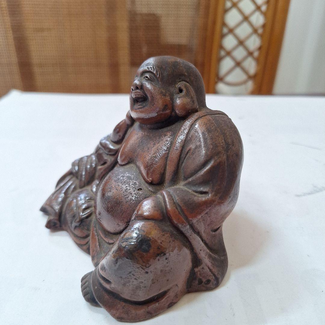 布袋様　陶器製　香炉