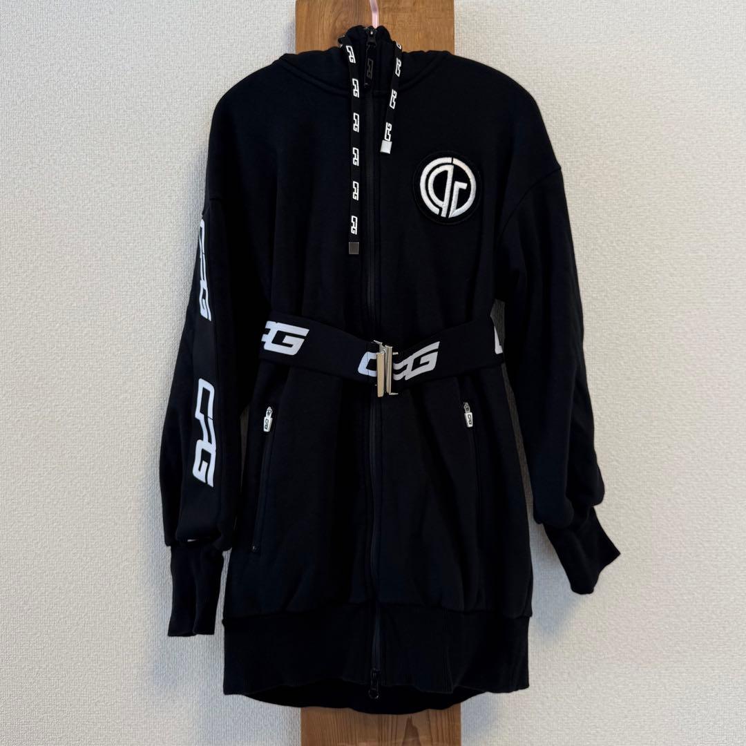 CPG GOLF シーピージーゴルフ ロングパーカー ベルト付き ブラック