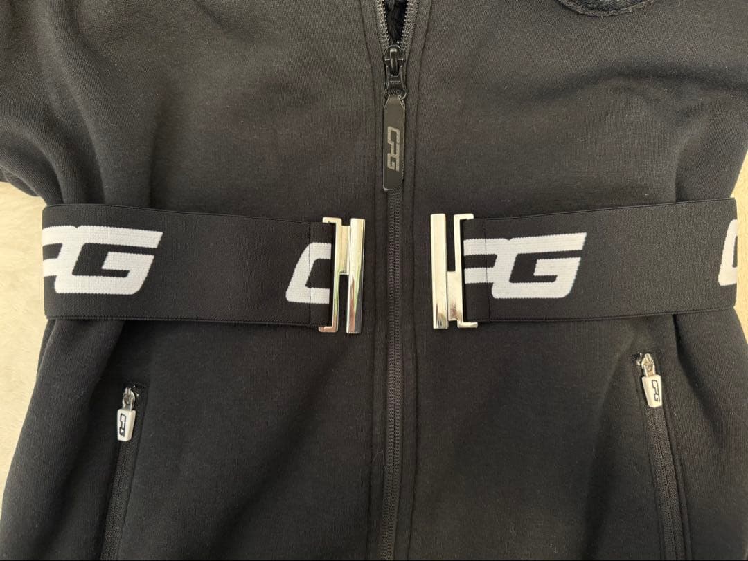 CPG GOLF シーピージーゴルフ ロングパーカー ベルト付き ブラック