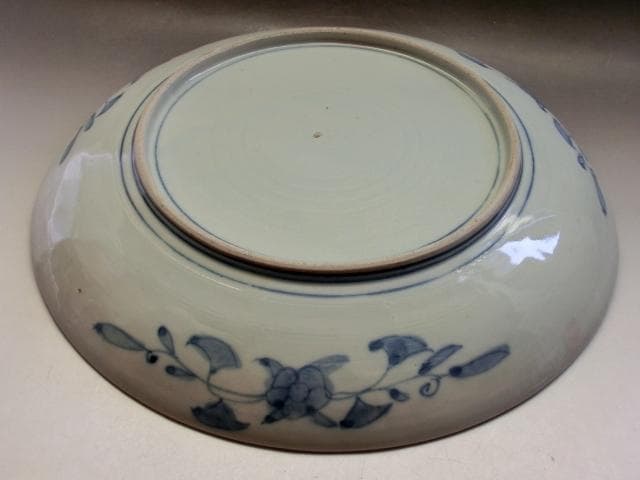 大皿■赤絵錦絵 窓松竹梅 花鳥紋(江戸後期～明治期)古伊万里 時代物 古い骨董■