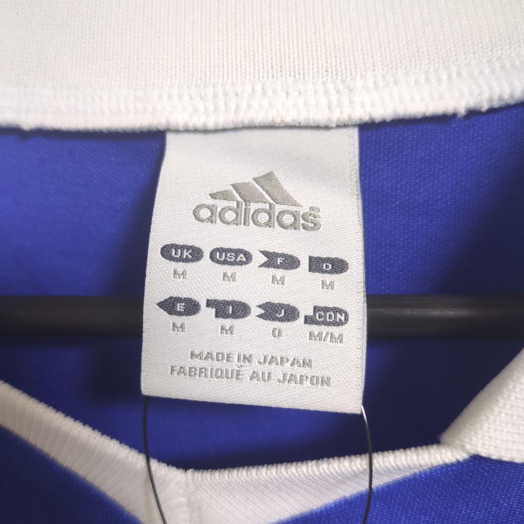 新品adidas 長袖サッカーユニフォーム青トリコロールライン襟付き10枚セット