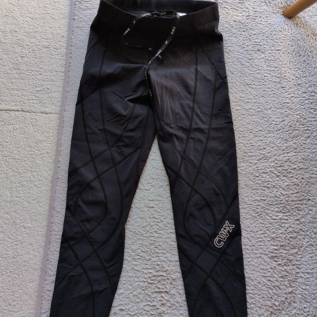 CMX ブラックランニングタイツ Mサイズ ダイヤモンドパターン