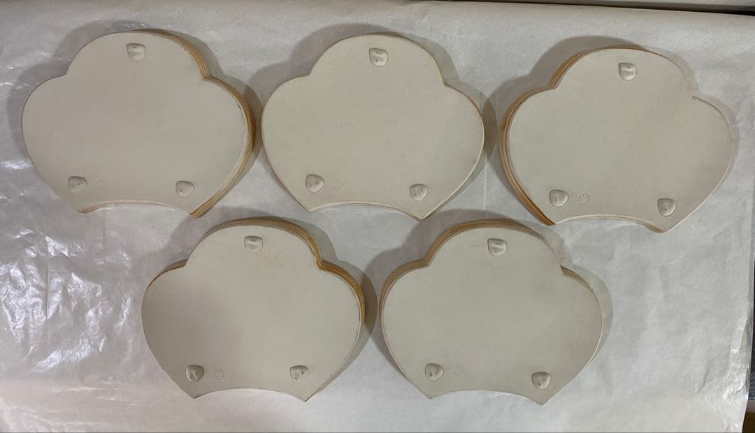 ちょっと大振りの向付　口替皿5枚　懐石道具　茶道具