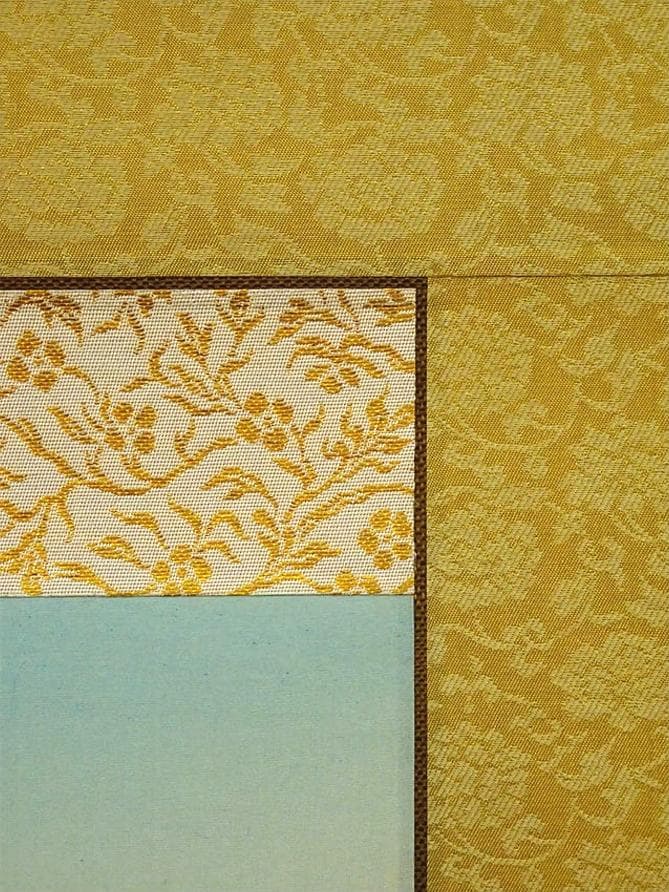 【真作】掛軸 岡田典正『洛北の里』絹本 肉筆 共箱付 掛け軸 g041518