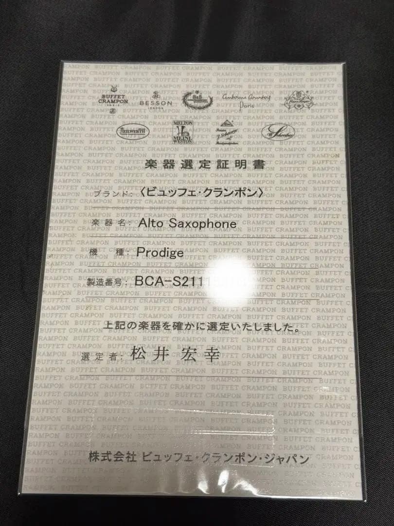 Buffet Crampon Prodige 選定品