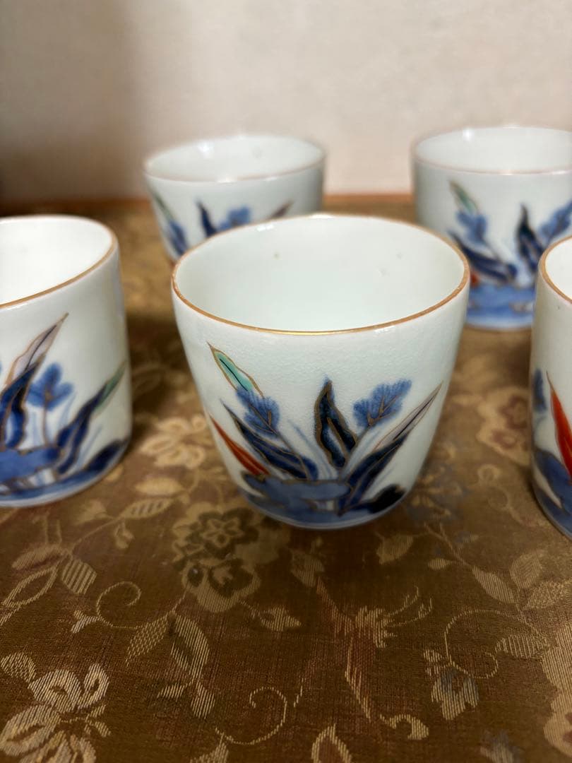 江戸時代古伊万里小ぶり蕎麦猪口５個