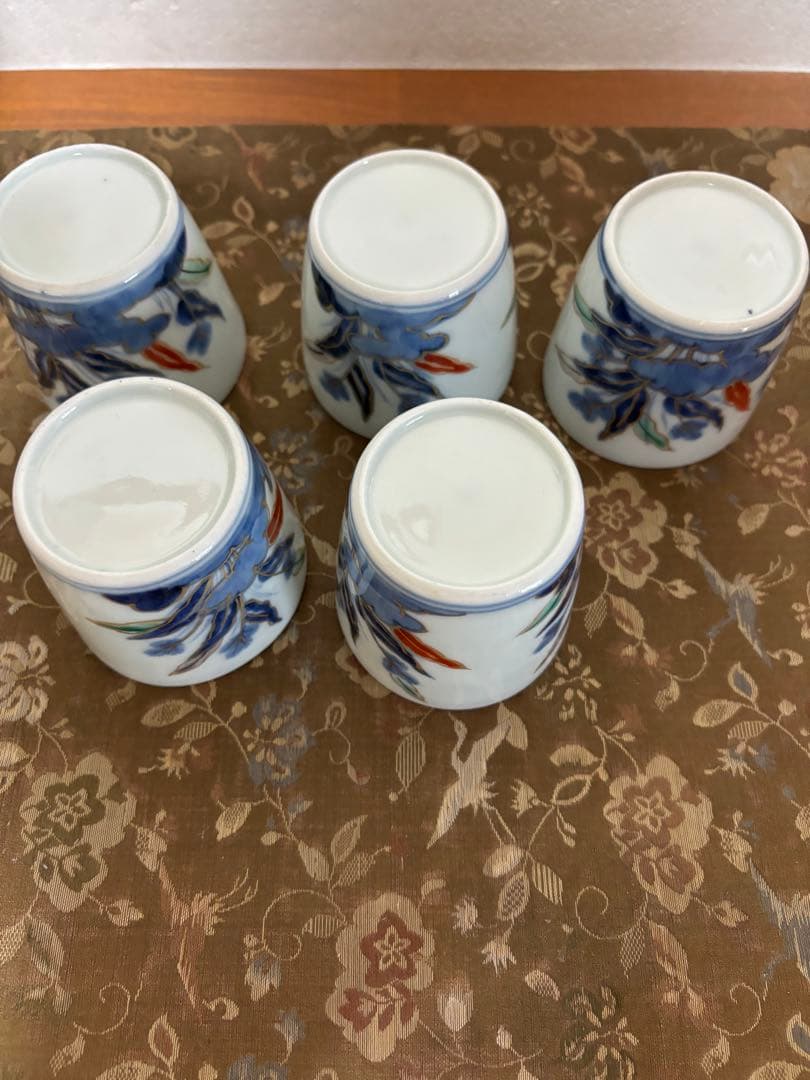 江戸時代古伊万里小ぶり蕎麦猪口５個