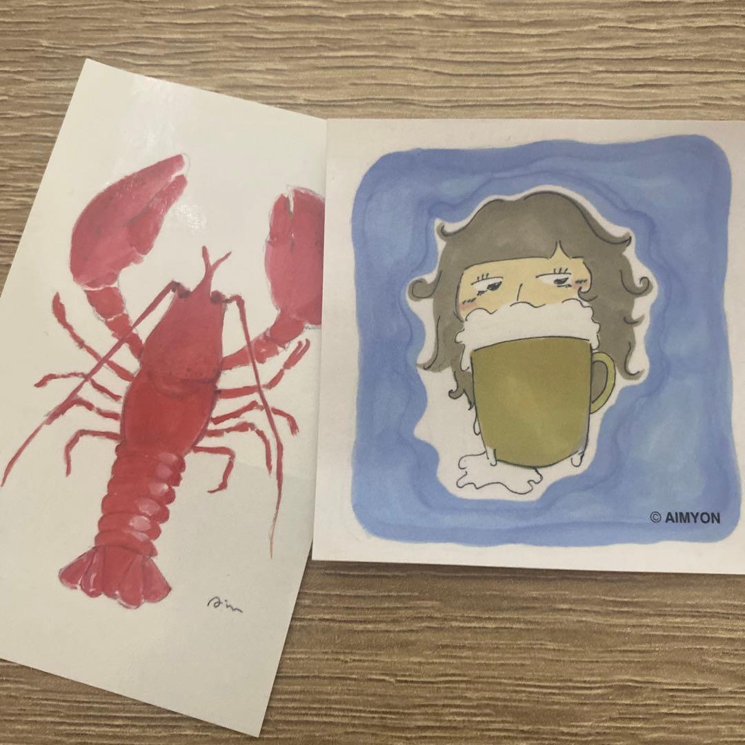 あいみょんサイン入りポストカード、ステッカーセット