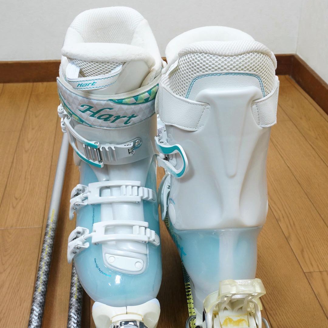 メンテ済 140cm 靴25.5cm HART レディース スキーセット