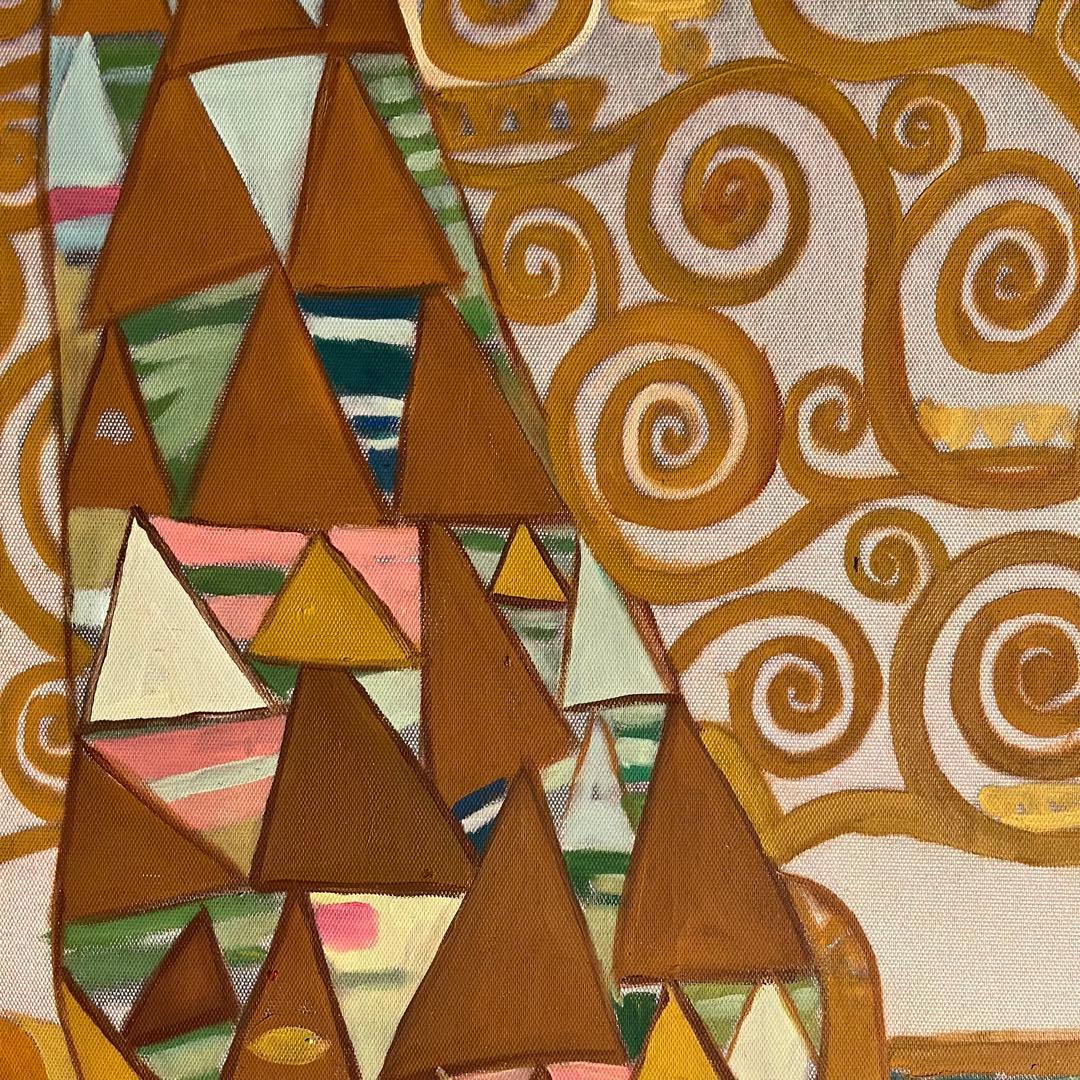 ★B級品★手書き油絵 クリムト 生命の木 特大 インテリア 絵画