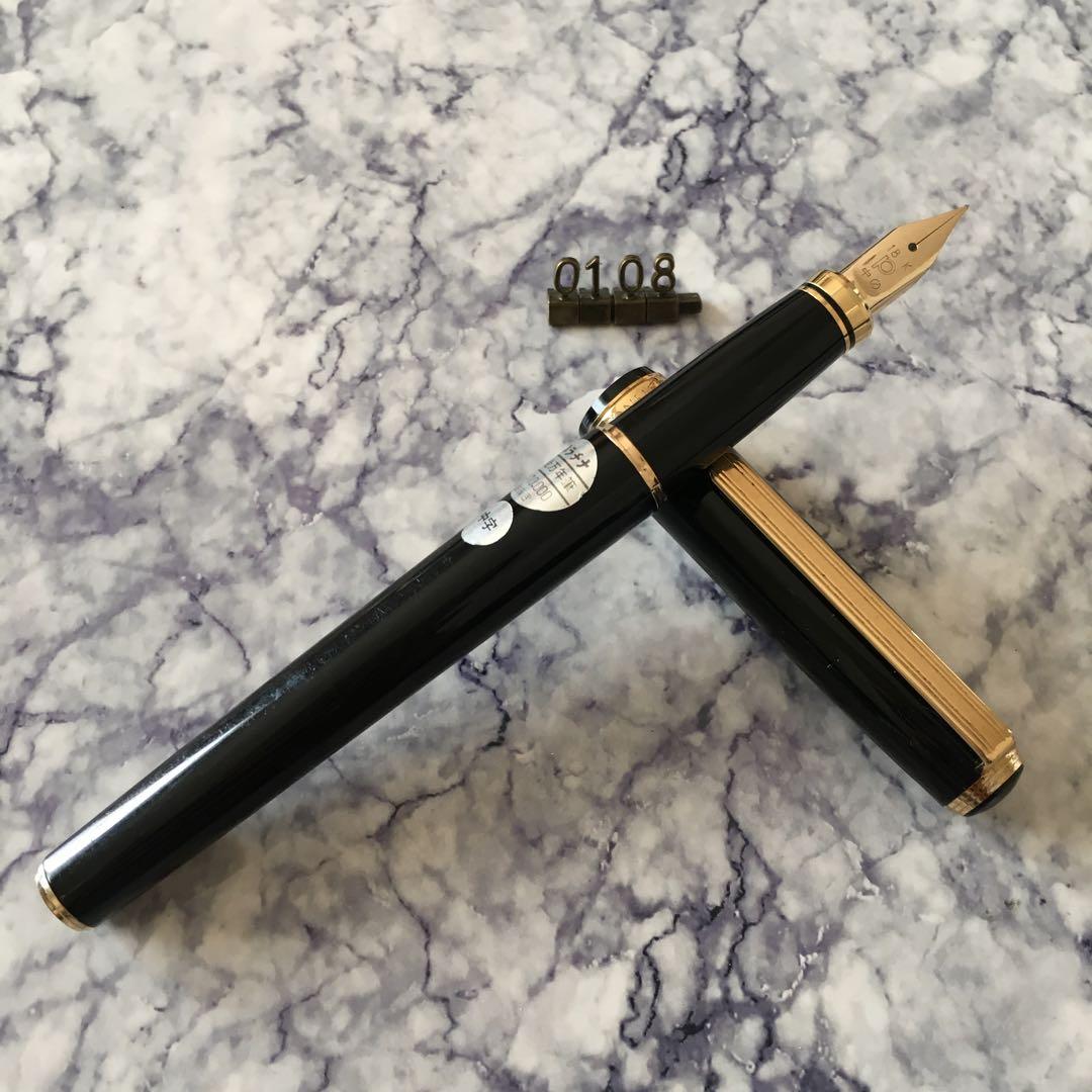 #0108 オーバーホール済み 金使用量最大級 PLATINUM 18k 万年筆