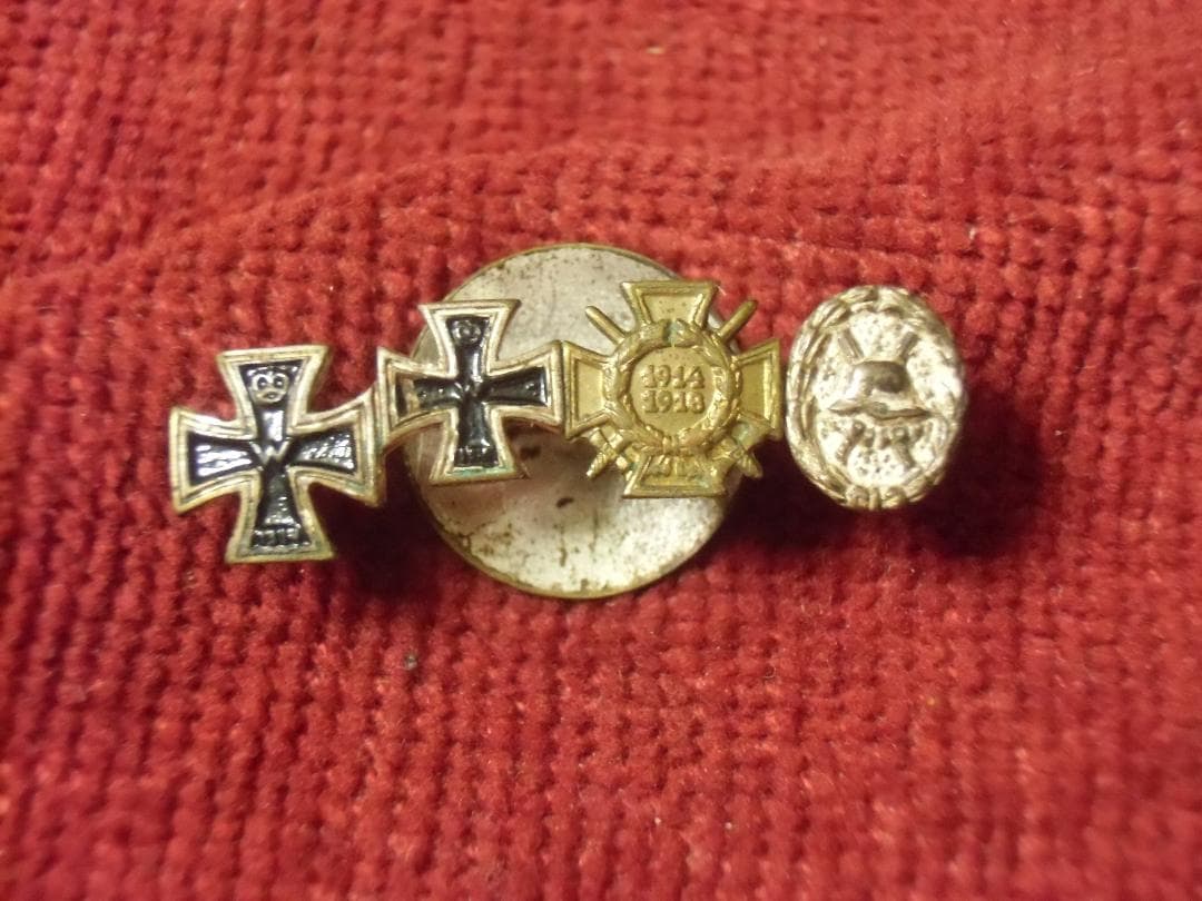 Ｗ帝政ドイツ軍/プロイセン王国＊４連ミニチュア襟用＊略章（実物）