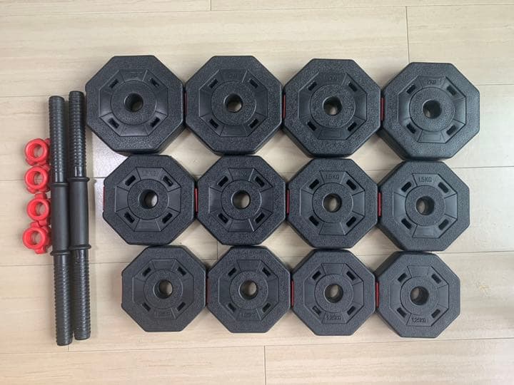 【初心者向け】【解説付き】ダンベル(10kg・可変式)とフラットベンチセット