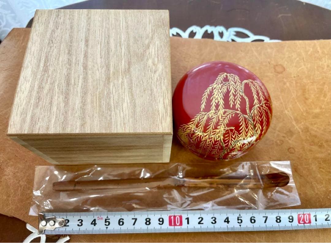 定価56,235円❣️希少・新品　琉球漆器　高級　棗・茶杓・香合・太鼓