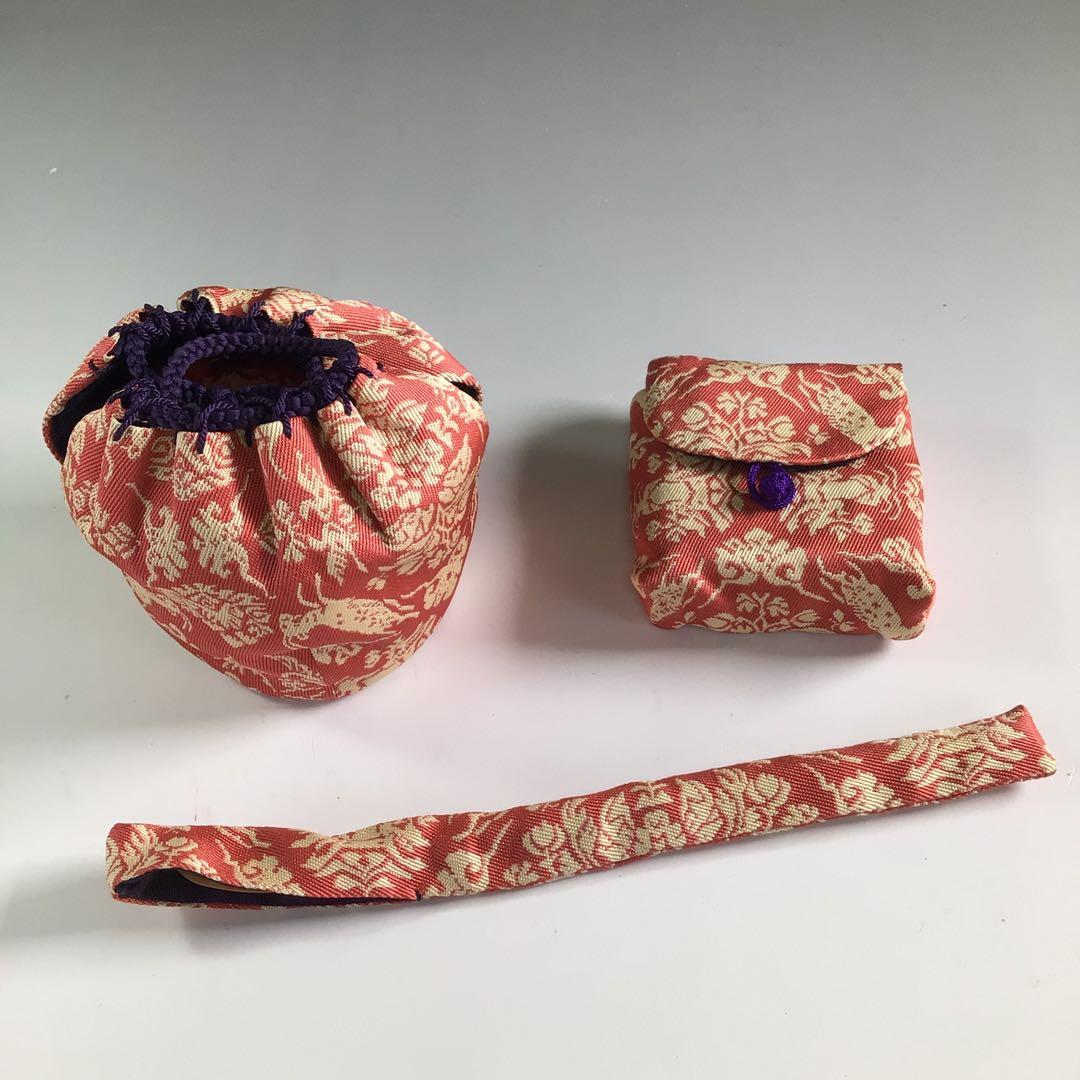 Ｐ８８６　御所籠　『平安　粟田元竺作』『利休形』『茶器揃』　共箱　茶道具