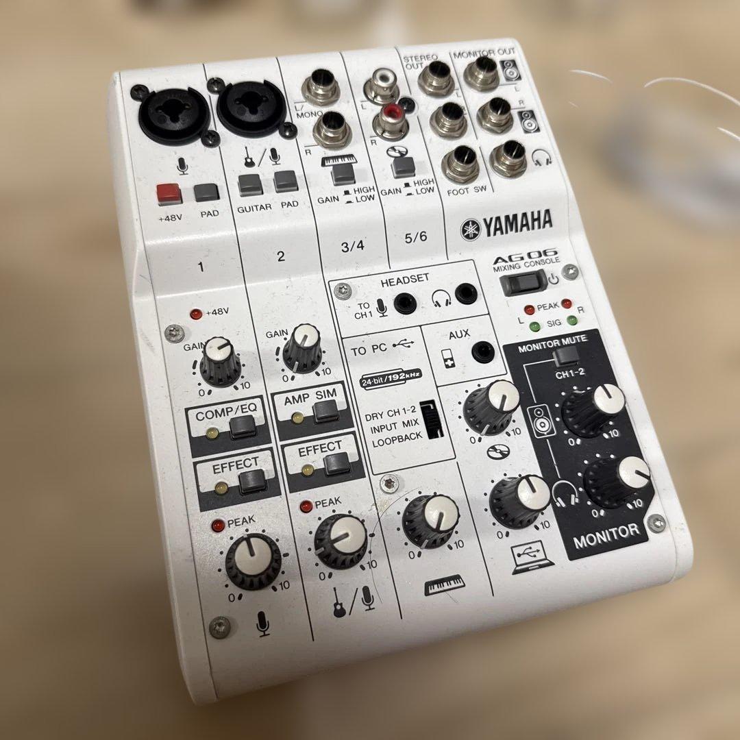 Yamaha AG06 オーディオインターフェイス 本体、ケーブルのみ 箱無し
