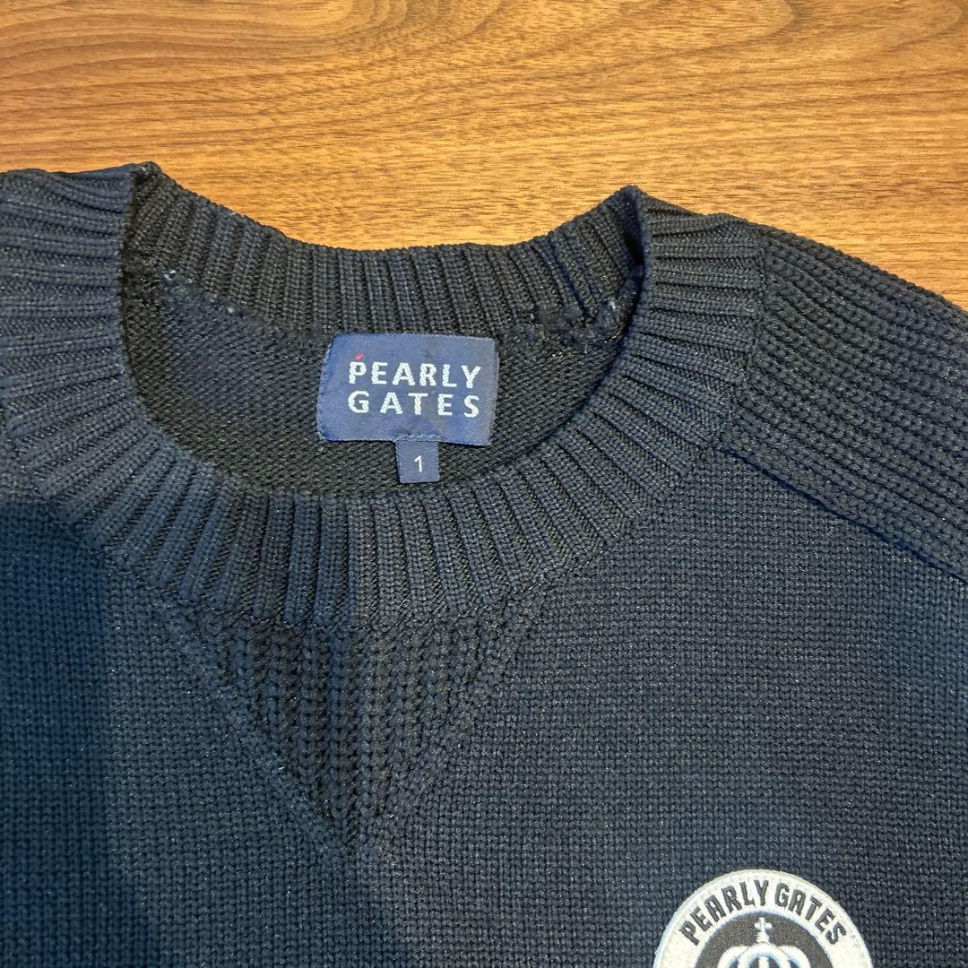 PEARLY GATES ブラックニットセーター サイズ1
