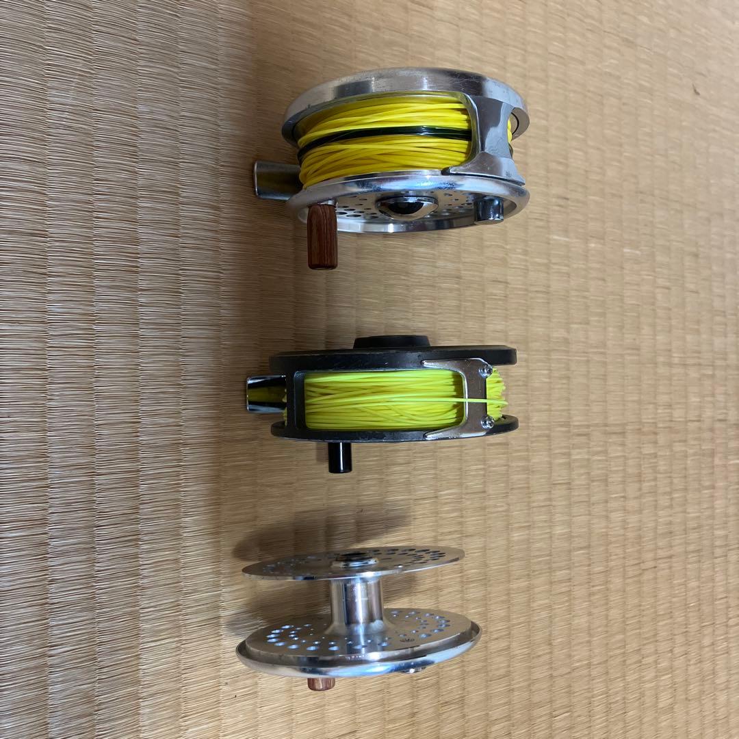 フライリール 3個セット シルバー/ブラック