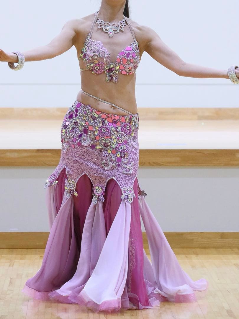 Irina ベリーダンス衣装　モーブピンク