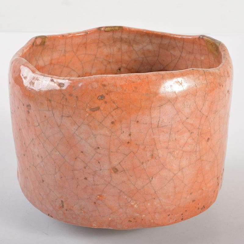 茶道具　楽吉左衛門　赤筒楽茶碗　共箱　M　R7086